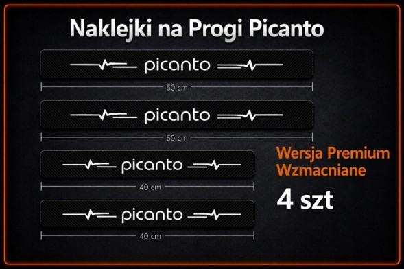 Chiny 6921526301 4 шт. - Наклейки на пороги KIA PICANTO, захист багажника, преміум-якість, індивідуальне припасування