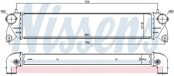 Nissens 96483 Охолоджувач повітря інтеркулер 96483 nissens fiat