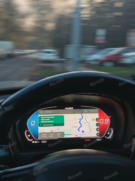 Revelti Zegary Cyfrowe LCD do BMW E46 z funkcją Carplay - Mapy Google Цифрові спідометри для BMW E46 / з Carplay - Google Maps, Apple Maps