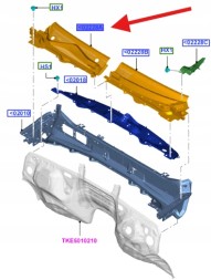 Ford OE ПРАВА ПЕРЕДНЯ НАКЛАДКА ЛОБОВОГО СКЛА FORD RANGER Mk5 2011- OEM 1863817 _ AB39-2102222-DC