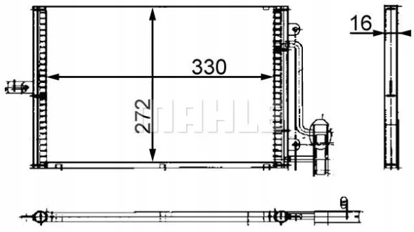 Mahle AC 317 000S Конденсатор радіатора кондиціонування повітря ac 317 000s mahle