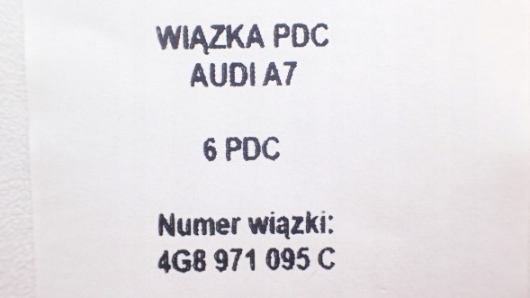 VAG-SYSTEM AUB4G80CPSA000 Новий пучок бампера передній audi a7 6 pdc 4g8971095c 4g8 971 095 c