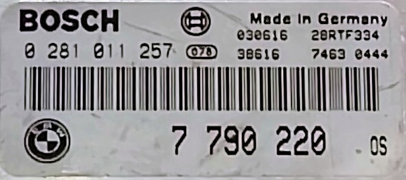 BMW OE 0281011257 7790220 przygotowany w SDK Б/у контролер BMW X5 E53 M57 3.0D 0281011257 7790220 БЕЗ ІММО