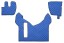 V-maxzone Part VIC-129134 Килимки для підлоги ЕКО-Шкіра стьобані (3 шт.) Сині, на всю підлогу