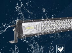 CHINA LED BAR 12500lm 165W 130cm Робоча лампа галоген далекобійна 12в 24в 675вт 225x led зігнута дуга 130см