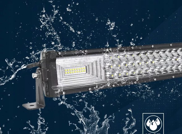CHINA LED BAR 12500lm 165W 130cm Робоча лампа галоген далекобійна 12в 24в 675вт 225x led зігнута дуга 130см