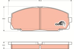 GDB770 TRW Комплект гальмівних колодок дискові