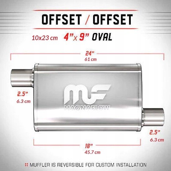 Magnaflow Глушник MagnaFlow 4х9 2.5"/2.5" 63мм / 63мм 11266