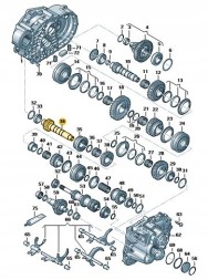 Volkswagen OE 02M311208AM ( INTRAD ) ВАЛ ПРИВОДУ КПП VW AUDI 5/6 ступ. OE 02M311208AM