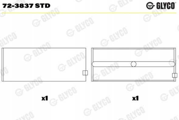 Glyco 72-3837 STD Головні панно glyco 723837 std mercedes om541 sputter 97-