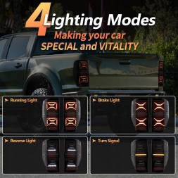 VLAND 32P191-4 LDFO.. mhm Комплект задніх ліхтарів Vland Led Neon Динамічні Тюнінг Ford Ranger V 5 mk5 2011-2022