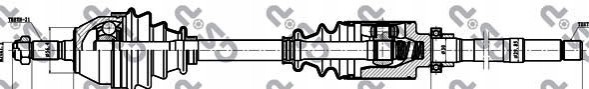 GSP 210044 Приводна піввісь citroen/peugeot -p 210044 gsp