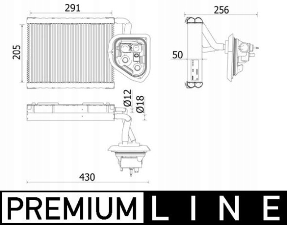 Mahle AE 159 000P Випарник, кондиціонер mahle ae 159 000p