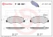 P68061 BREMBO Комплект гальмівних колодок з 4 шт дисків