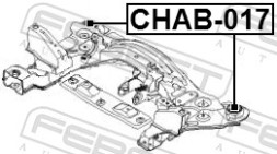 CHAB 017 FEBEST САЙЛЕНТБЛОК ПІДРАМНИКА ЗАДНІЙ