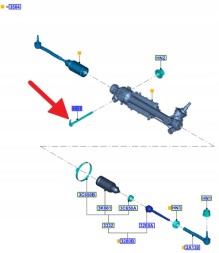 Ford OE ГВИНТ РУЛЬОВОЇ ПЕРЕДАЧІ FORD RANGER 2015- 1921723 _ EB3C-3C497-BB