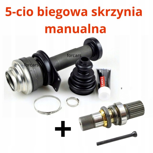 Китай abc-12.03/7 ШАРНІР ПРАВИЙ ВНУТРІШНІЙ + ВАЛИК VW T5 TRANSPORTER 1.9 TDI MANUAL 5-ступінчастий