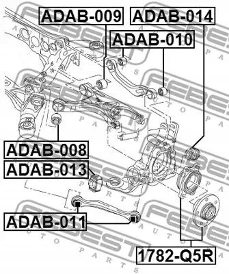 Febest 1782-Q5R Втулка колеса 1782-q5r febest audi a4 b8 (8k2)