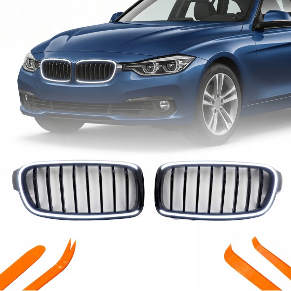 TOPGER KRG-BMW-207 X LED РЕШІТКА РАДІАТОРА BMW 3 F30 F31 12-19 ЧОРНИЙ ГЛЯНЕЦЬ 1 РЕБРО ICONIC GLOW
