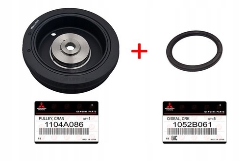 Mitsubishi OE 1104A086 + 1052B061 Шків ременя Mitsubishi OE з сальником для дизельних двигунів
