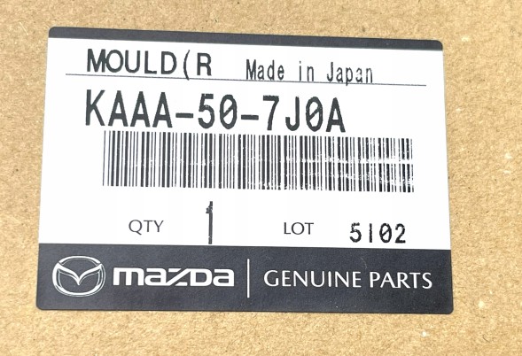 Mazda OE KAAA507J0A Хромована решітка радіатора права для MAZDA CX-90 CX-70 2024+ НОВА OE