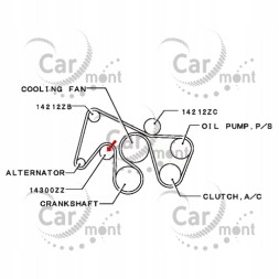 Carmont S-MR-111-255 MD367192 Натягувач ременя навісного обладнання Pajero III IV 3.0 3.5 3.8 - MD367192 1345A078