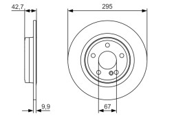 0986479A04 BOSCH Диск гальмівний