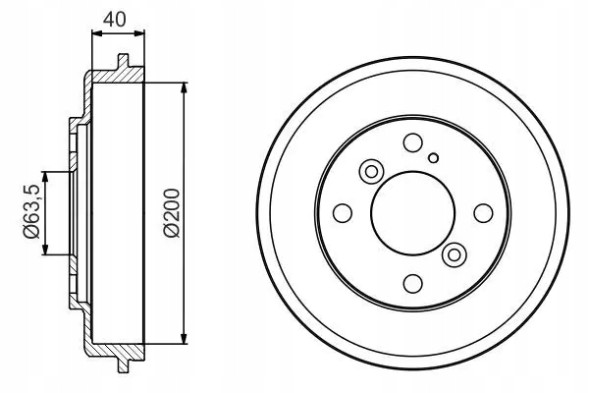 Bosch 0 986 4 77 240 87 753 Набір гальмівні барабани + щелепи BOSCH