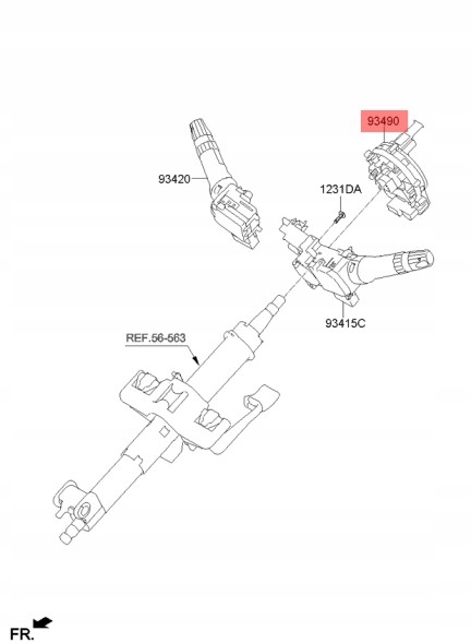 Kia OE 934901W110, 93490-1W110 KIA/HYUNDAI OE KIA RIO HYUNDAI i30 РОЛИКОВА СТРІЧКА AIRBAG 934901W110 ОРИГІНАЛ