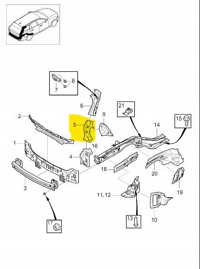 Volvo OE VOLVO V60 II Cross Country Ліва задня водостічна канавка кузова 32353825