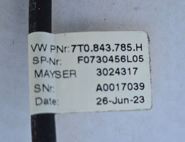 Volkswagen OE VW T6 ПРОКЛАДКА ДВЕРЕЙ З ДАТЧИКОМ ЛІВА 7T0843785H