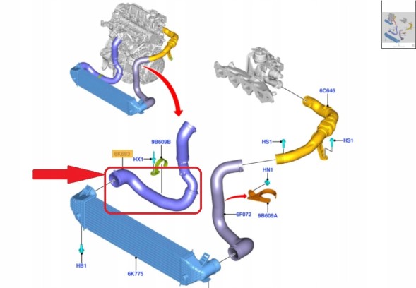 Turborury 2506700008196 Шнур інтеркулера ford grand c-max 2.0 tdci