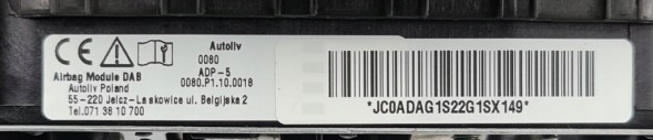 Hyundai OE JC0ADAG1S22G1S22G1SX149 ПОДУШКА БЕЗПЕКИ ВОДІЯ AIRBAG HYUNDAI IX20