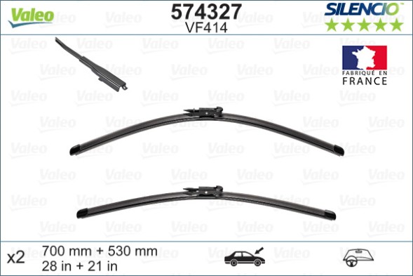 574327 VALEO Комплект стеклоочистителей
