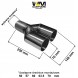 WLM Customs WLM-BLK2x70 Подвійний вихлопний наконечник WLM Black Y-PIPE 2x70 мм