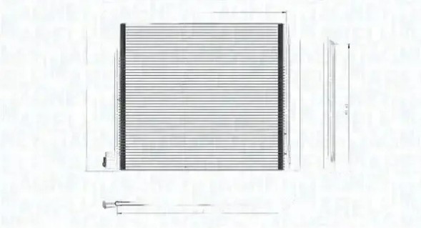 MAGNETI MARELLI 350203832000 Конденсатор радіатора кондиціонування повітря 350203832000