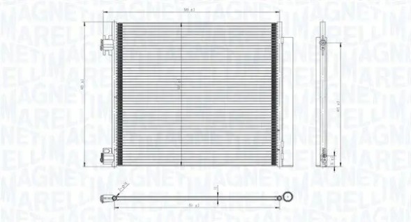 MAGNETI MARELLI 350203832000 Конденсатор радіатора кондиціонування повітря 350203832000