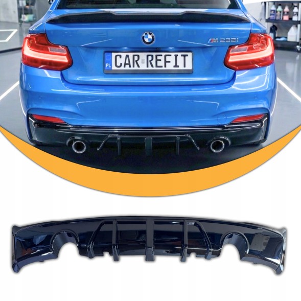 Китай Dyfuzor Dokładka Tylnego zderzaka BMW F22 F23 Дифузор BMW F22 F23 M Pakiet Накладка заднього бампера Чорний глянець M235i