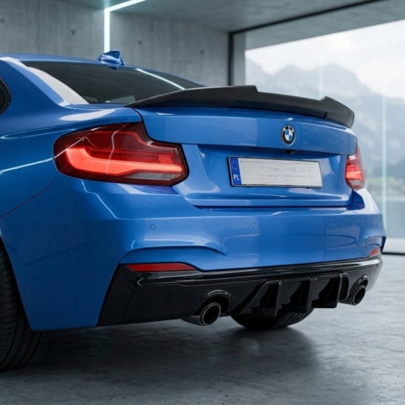 Китай Dyfuzor Dokładka Tylnego zderzaka BMW F22 F23 Дифузор BMW F22 F23 M Pakiet Накладка заднього бампера Чорний глянець M235i