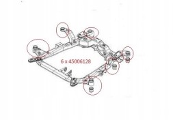 MPBS 45006128Z/MPBS/80Sha Втулки Балки Підрамника Передньої Підвіски MERIVA B VECTRA B Поліуретан MPBS 80Sha