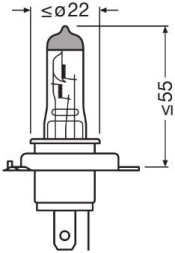 9006 1BL OSRAM Автолампа Osram HB4 12V 51W P22D