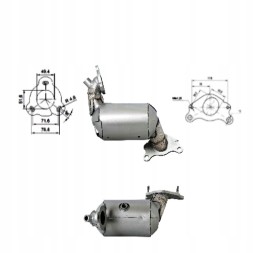 AS 30225 Каталізатор - nissan dacia renault - 0.9 tce (898 см) 1.2 tce (1197 см)