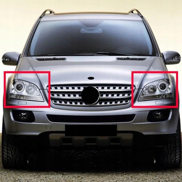 Китай 6905458579969 КОМПЛЕКТ РОЗСІЮВАЧІВ передніх фар скло MERCEDES ML W164 2005-2007