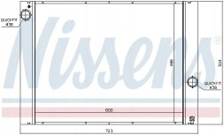Nissens 60848 Охолоджувач води 60848 nissens bmw 5 6 e60 e61 e63