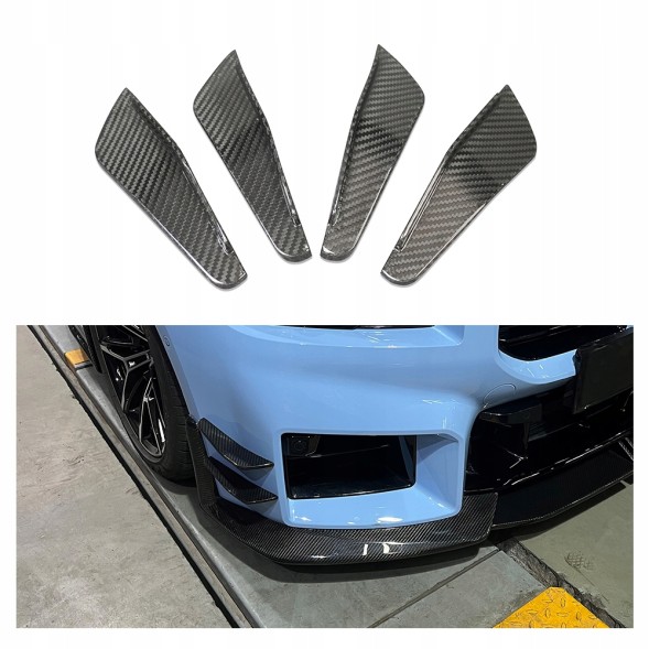 Китай 64068259 CANARDSY ЛЬОТКИ НАКЛАДКИ ПЛАНКИ ДЛЯ БАМПЕРА ПЕРЕДНІ MP BMW M2 G87 CARBON