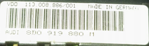 Volkswagen OE 8D0919880M 110.008.886/001 Z PIN przygotowany w SDK СЧІТЧИК AUDI A4 C5 8D0919880M З ВАШИМ ПРОБІГОМ ТА PIN-КОДОМ НОВИЙ FIS