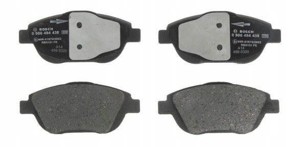 Bosch 0 986 494 438 + 0 986 478 979 OPEL CROSSLAND X (75) Накладки + передні диски bosch opel crossland x 283мм