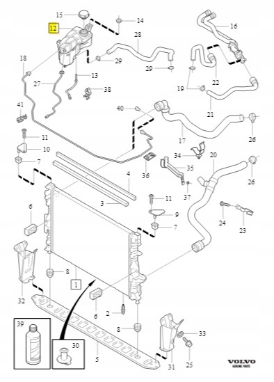 Volvo OE 31200320 Розширювальний бак volvo s80 v70 xc60 xc70
