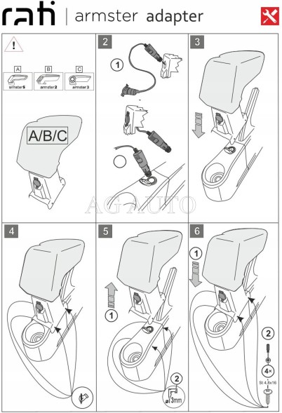 Rati V05307A Підлокітник Armster 3, Renault Twingo; Smart Fortwo/Forfour, 2015- ,