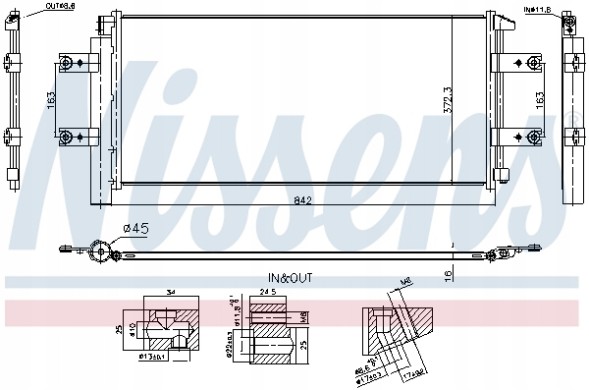 Nissens 941254 Nissens 941254 охолоджувач кондиціонера mercedes actros mp4 mp5 antos arocs